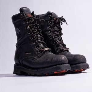 Black women’s Harley Davidson moto Boots